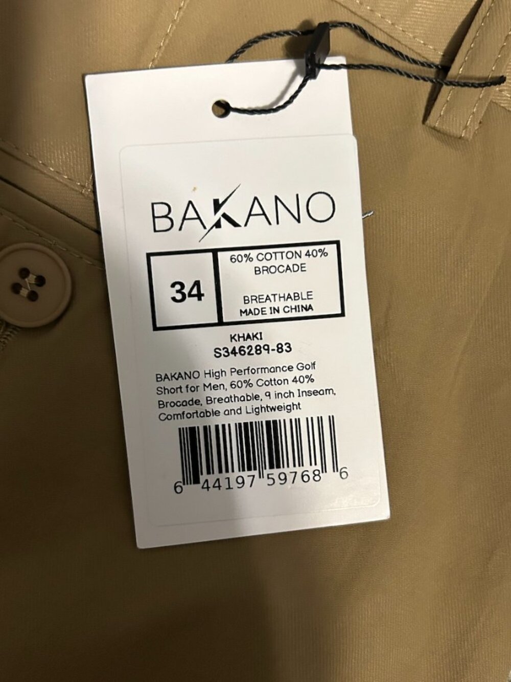 NWT BUNDLE OF 2 Bakano Men's High Performance Golf Shorts Size 34 (Actual 35) - Picture 15 of 15